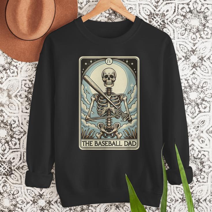 Retro Skeleton Baseball Dad Tarot Card Halloween Sport Lover Men Sweatshirt Retro Skeleton Baseball Dad Tarot Card Halloween Sport Lover Men Sweatshirt