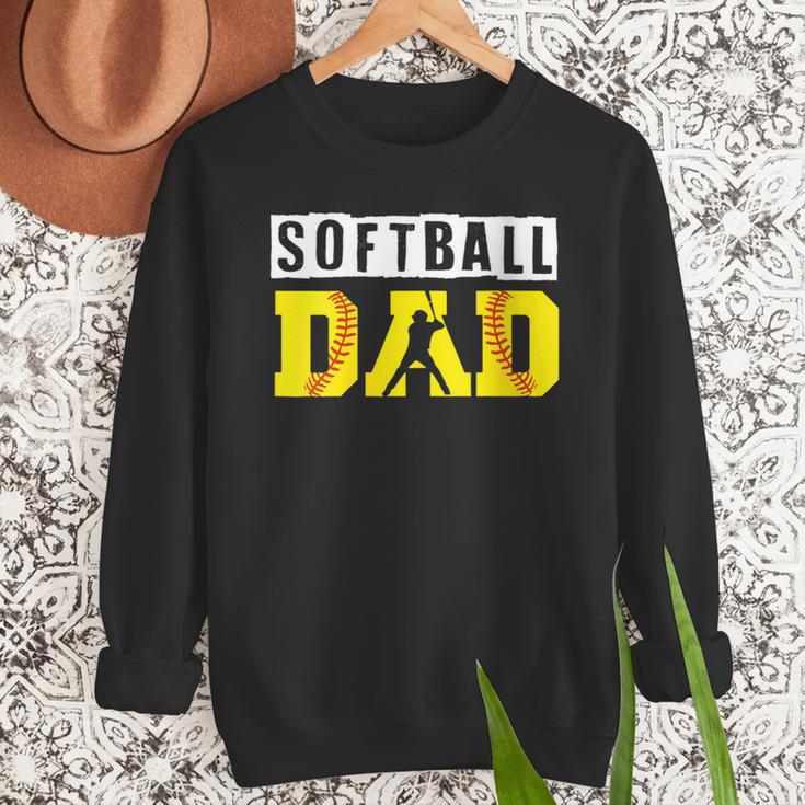 Softball Dad Like A Baseball Dad Definition Men Sweatshirt