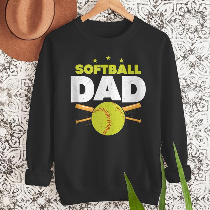 Softball Dad Just Like A Baseball Dad Player Men Sweatshirt Softball Dad Just Like A Baseball Dad Player Men Sweatshirt