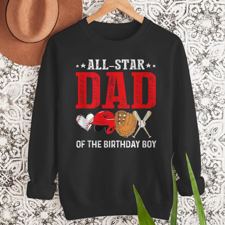 All Star Dad Of The Birthday Boy Baseball Daddy Father Men Sweatshirt