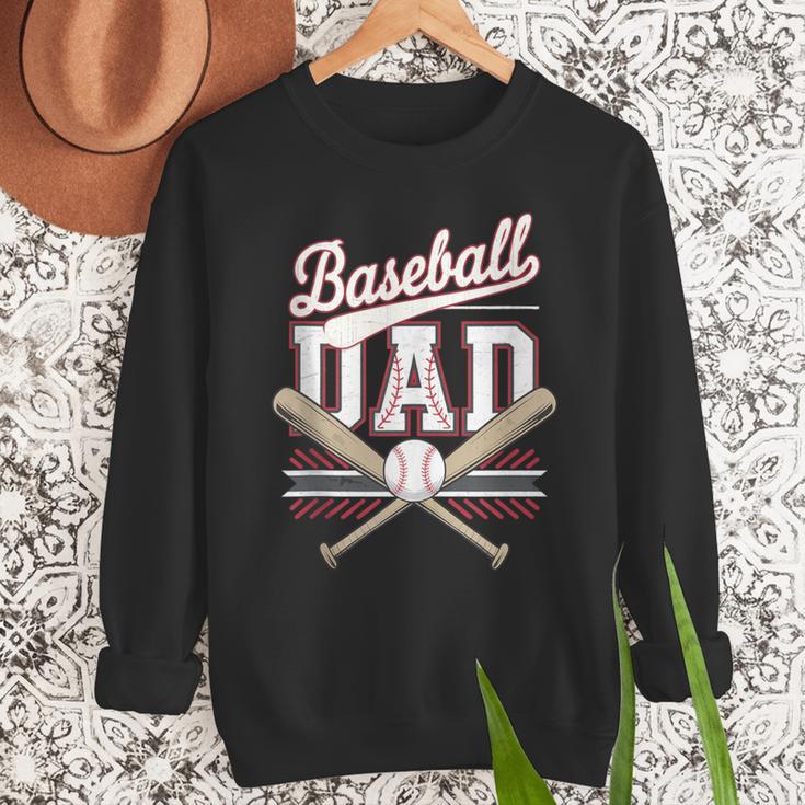 Vintage Baseball Dad Father's Day Husband Daddy Dad In Law Men Sweatshirt