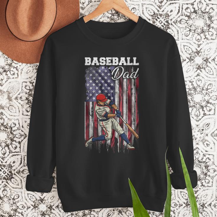 Vintage USA Flag Baseball Player Proud Baseball Dad Men Sweatshirt Vintage USA Flag Baseball Player Proud Baseball Dad Men Sweatshirt
