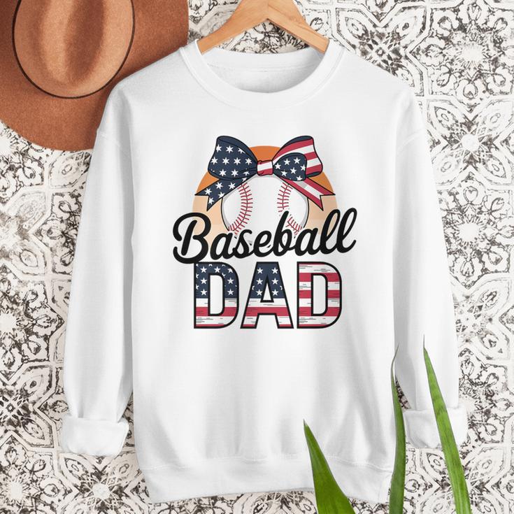 Baseball Dad American Flag Bow Sports Premium Men Sweatshirt Baseball Dad American Flag Bow Sports Premium Men Sweatshirt