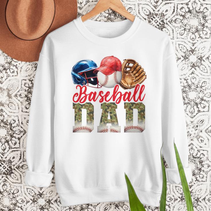 Baseball Dad Camo Father's Day Baseball Stuff Men Premium Men Sweatshirt