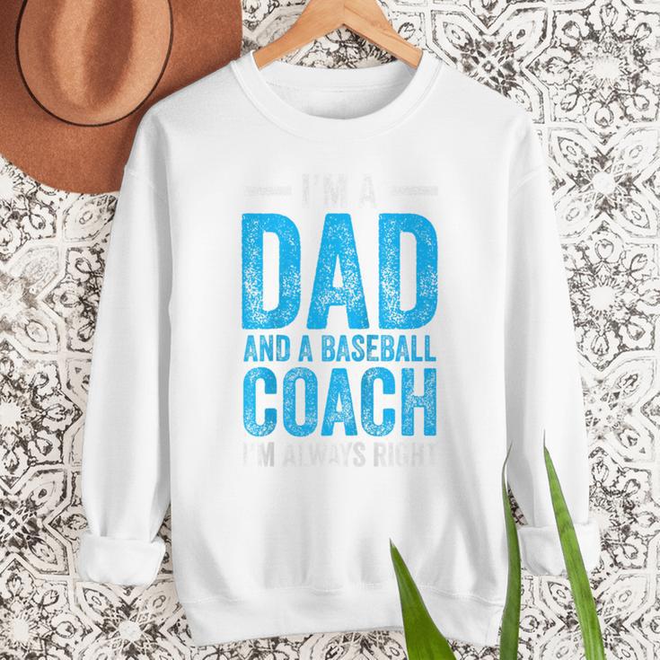 Baseball Dad Coach Father's Day Raglan Baseball Tee Men Sweatshirt Baseball Dad Coach Father's Day Raglan Baseball Tee Men Sweatshirt