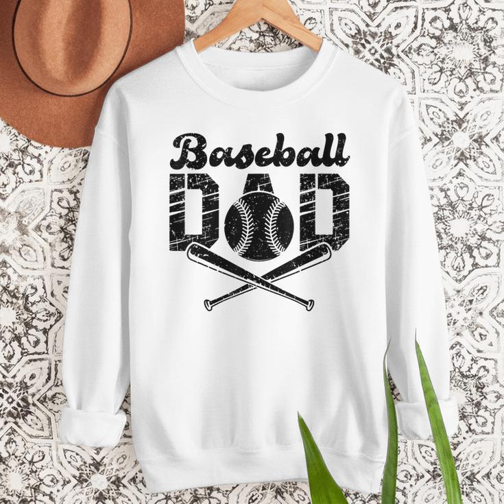 Baseball Dad Happy Fathers Day For Men Wife Daughter Son Men Sweatshirt