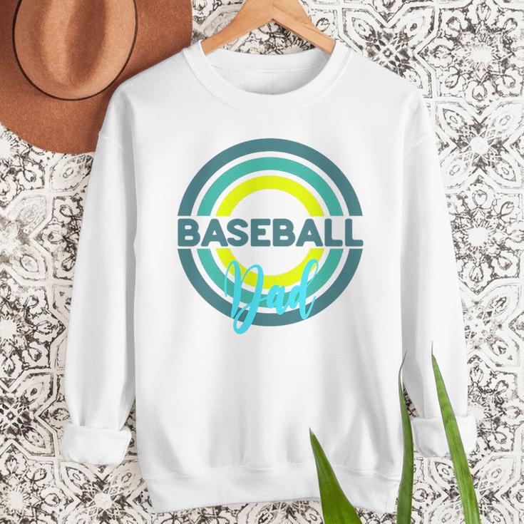 Baseball Dad With Modern Baseball Circles Premium Tri-Blend Men Sweatshirt