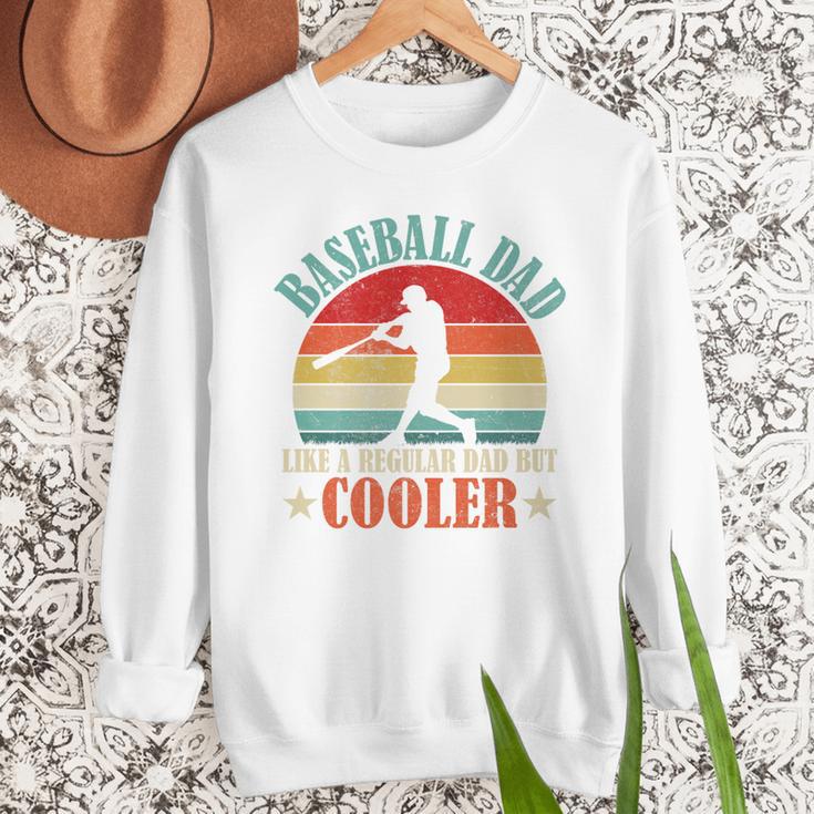 Baseball Dad Like A Regular Dad But Cooler Father's Day Premium Men Sweatshirt