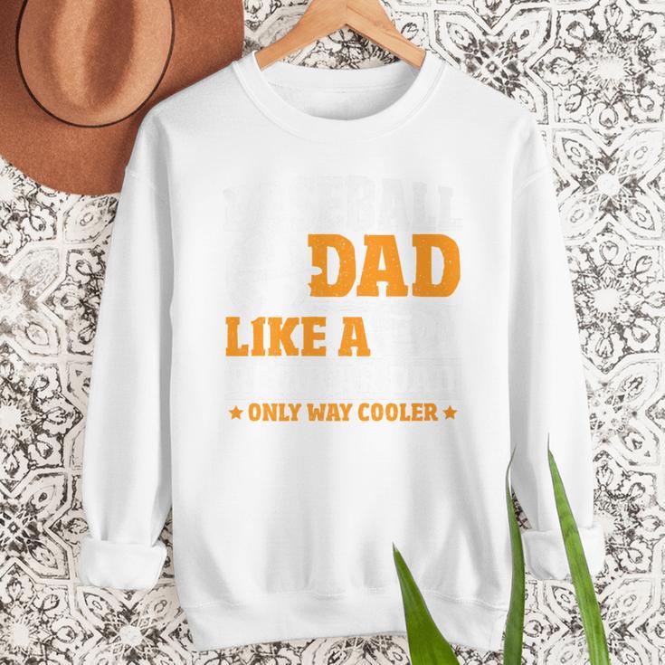 Baseball Dad Like a Regular Dad Only Way Cooler Premium Men Sweatshirt