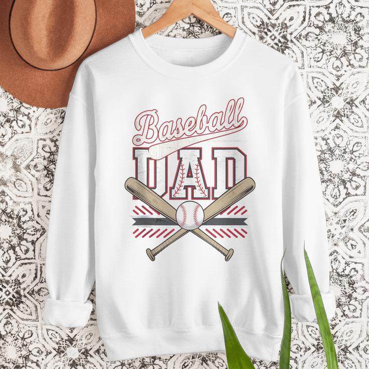 Best Baseball Dad Ever Vintage Baseball Daddy Father's Day Men Sweatshirt