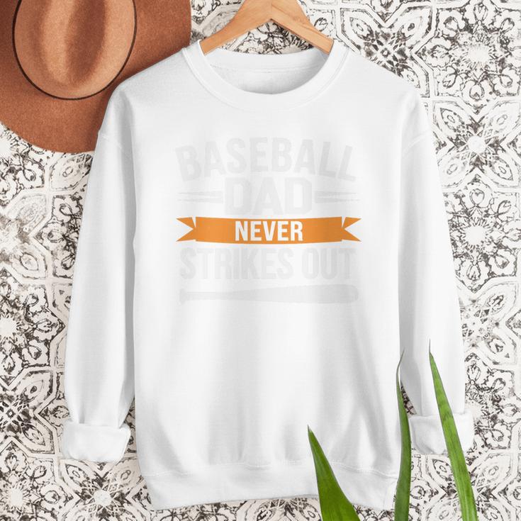 Father Fathers Day Baseball Lovers Baseball Dad Homerun Premium Men Sweatshirt