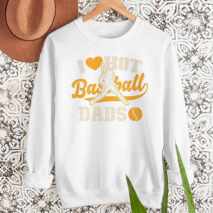 I Love Hot Baseball Dads Baseball Lovers Players Premium Men Sweatshirt