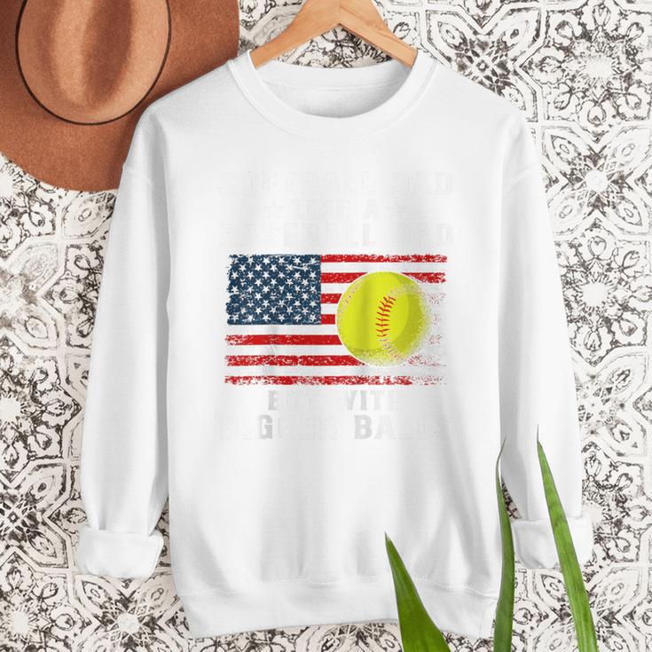 Patriotic Softball Dad Like A Baseball Dad Raglan Baseball Tee Men Sweatshirt Patriotic Softball Dad Like A Baseball Dad Raglan Baseball Tee Men Sweatshirt