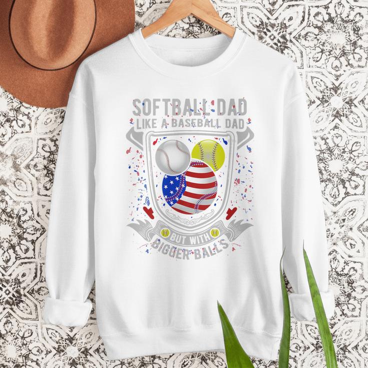 Softball Dad Like A Baseball Dad 4th Of July USA Retro Flag Premium Men Sweatshirt Softball Dad Like A Baseball Dad 4th Of July USA Retro Flag Premium Men Sweatshirt