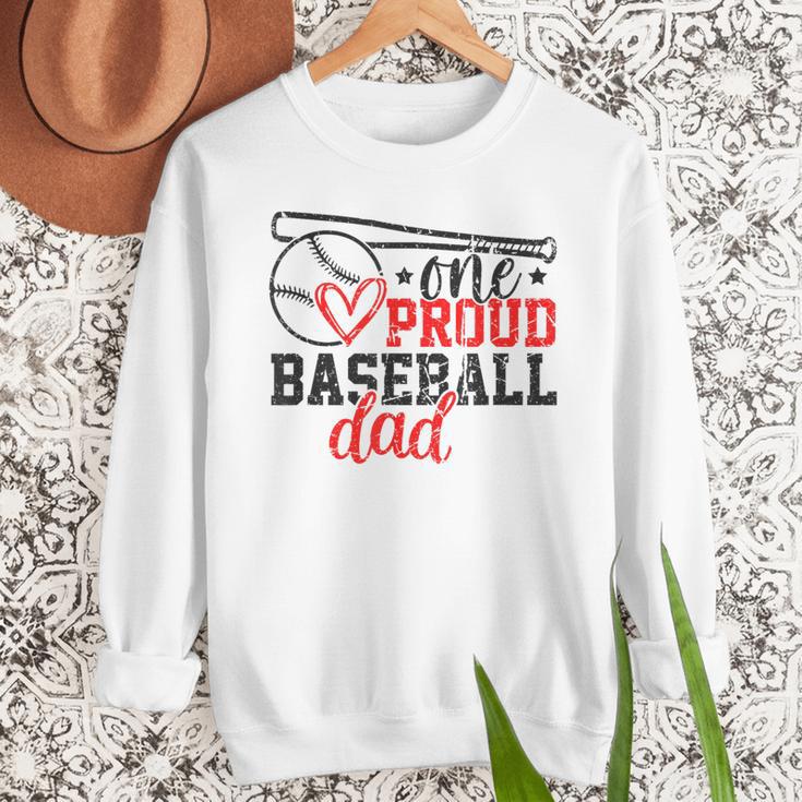 Vintage One Proud Baseball Dad Sporty Humor Men Sweatshirt
