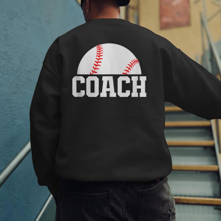 Baseball Coach Little League Baseball Dad Athletic Sports Men's Sweatshirt Back Print