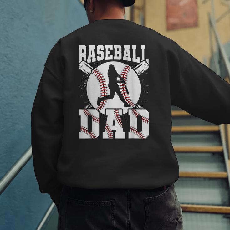 Baseball Dad Apparel Dad Baseball Father's Day Men's Sweatshirt Back Print Baseball Dad Apparel Dad Baseball Father's Day Men's Sweatshirt Back Print