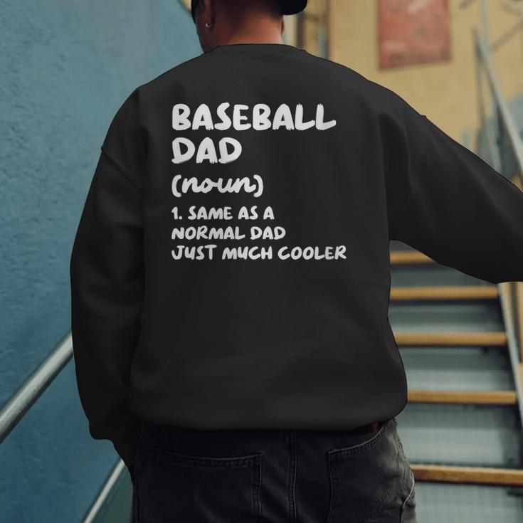 Baseball Dad Definition Men's Sweatshirt Back Print