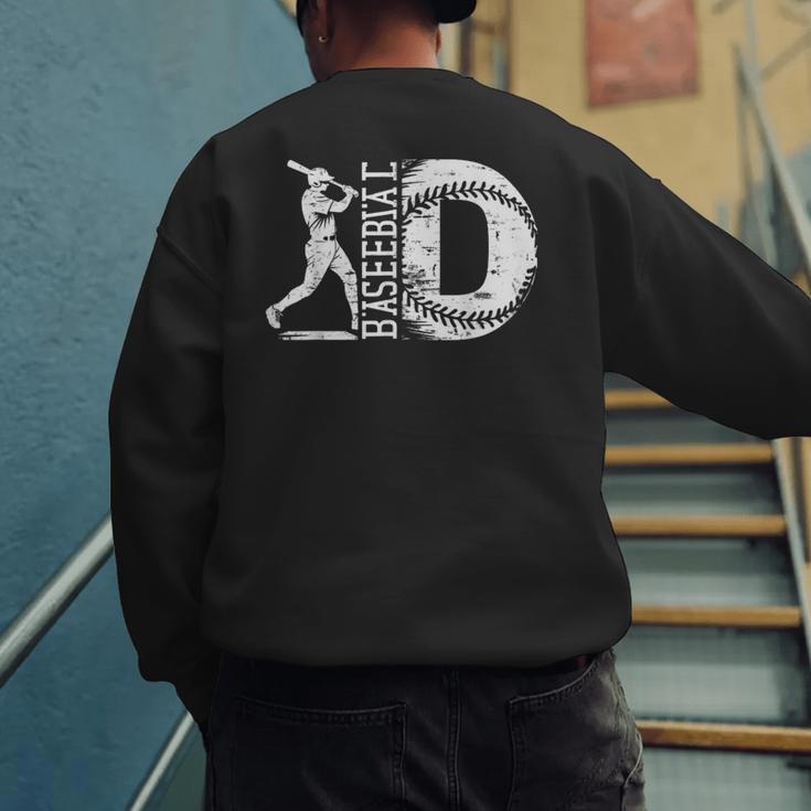 Baseball Dad Graphic Design For Sports Enthusiasts Men's Sweatshirt Back Print Baseball Dad Graphic Design For Sports Enthusiasts Men's Sweatshirt Back Print