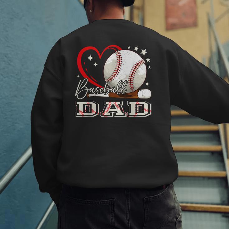 Baseball Dad Family Matching Cute Baseball Lover Men's Sweatshirt Back Print Baseball Dad Family Matching Cute Baseball Lover Men's Sweatshirt Back Print