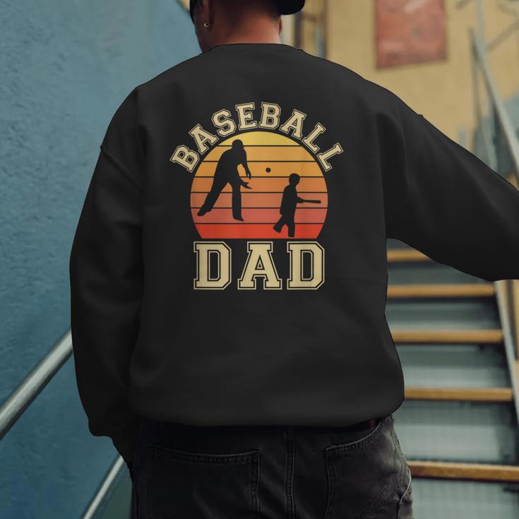 Baseball Dad Father Son Proud Daddy Papa Grandpa Sports Men's Sweatshirt Back Print Baseball Dad Father Son Proud Daddy Papa Grandpa Sports Men's Sweatshirt Back Print