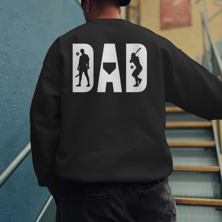 Baseball Dad Father's Day Birthday Baseball Graphic Men's Sweatshirt Back Print Baseball Dad Father's Day Birthday Baseball Graphic Men's Sweatshirt Back Print