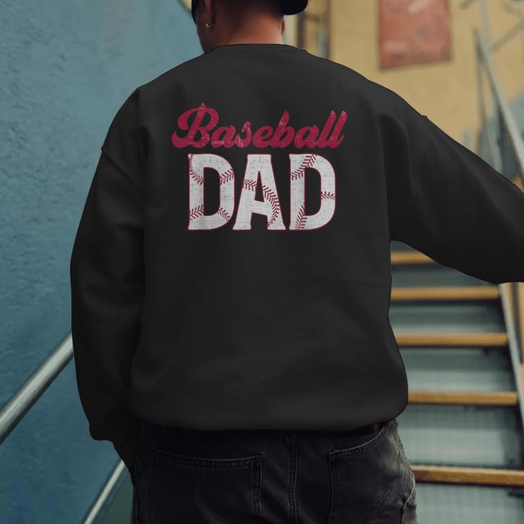 Baseball Dad For Father's Day Dad Daddy Baseball Lover Men's Sweatshirt Back Print Baseball Dad For Father's Day Dad Daddy Baseball Lover Men's Sweatshirt Back Print