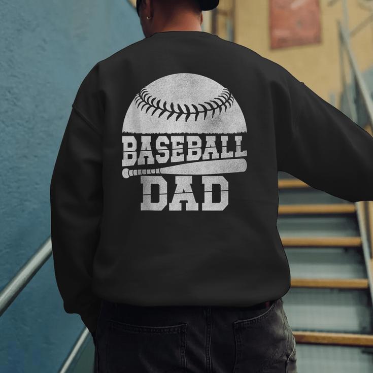 Baseball Dad Father's Day Men Men's Sweatshirt Back Print Baseball Dad Father's Day Men Men's Sweatshirt Back Print