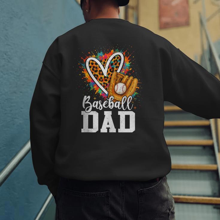 Baseball Dad Fathers Day Men's Sweatshirt Back Print Baseball Dad Fathers Day Men's Sweatshirt Back Print