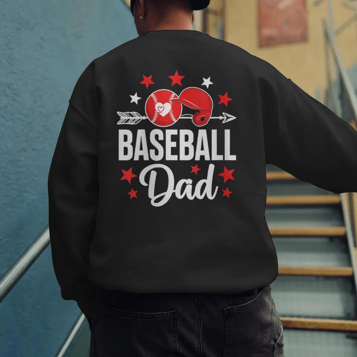 Baseball Dad Baseball Father's Day Baseball Player Men Men's Sweatshirt Back Print Baseball Dad Baseball Father's Day Baseball Player Men Men's Sweatshirt Back Print