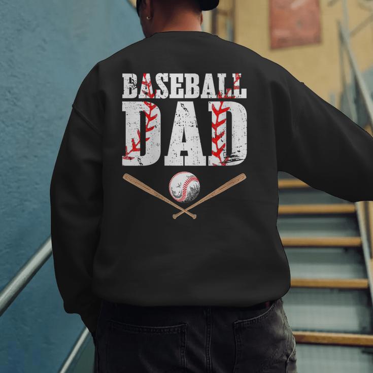 Baseball Dad Happy Fathers Day For Men Boys Kid Men's Sweatshirt Back Print Baseball Dad Happy Fathers Day For Men Boys Kid Men's Sweatshirt Back Print