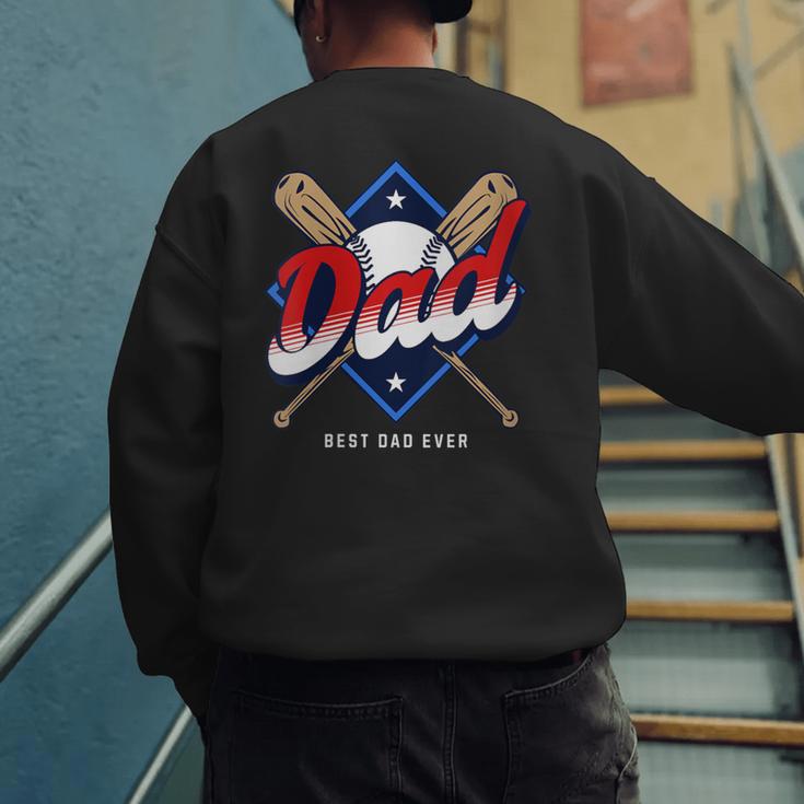 Baseball Dad Baseball Men's Sweatshirt Back Print Baseball Dad Baseball Men's Sweatshirt Back Print