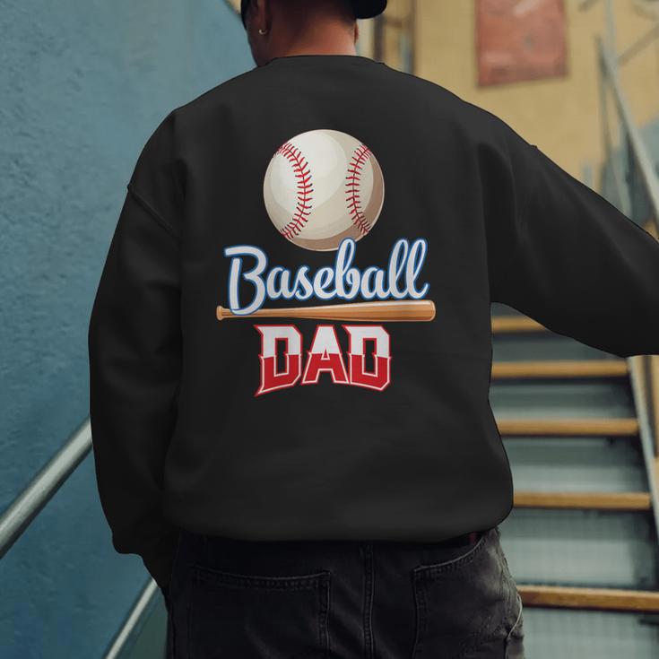 Baseball Dad Quote Father's Day Sports Men's Sweatshirt Back Print Baseball Dad Quote Father's Day Sports Men's Sweatshirt Back Print