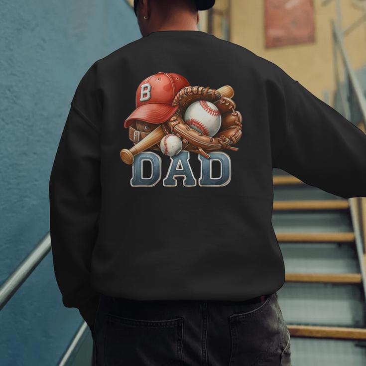 Baseball Dad Spectator Father's Day Game Day Youth Baseball Men's Sweatshirt Back Print Baseball Dad Spectator Father's Day Game Day Youth Baseball Men's Sweatshirt Back Print