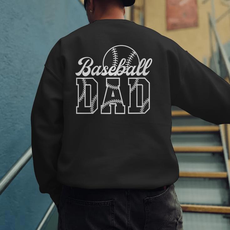Baseball Dad Sports Lover Graphic Men's Sweatshirt Back Print
