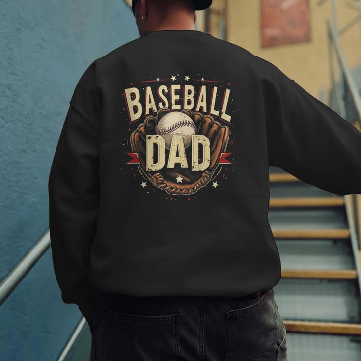 Baseball Dad Vintage Men's Sweatshirt Back Print Baseball Dad Vintage Men's Sweatshirt Back Print