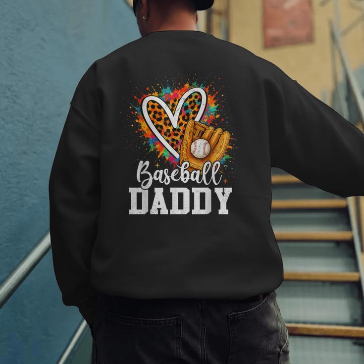 Baseball Daddy Fathers Day Men's Sweatshirt Back Print Baseball Daddy Fathers Day Men's Sweatshirt Back Print