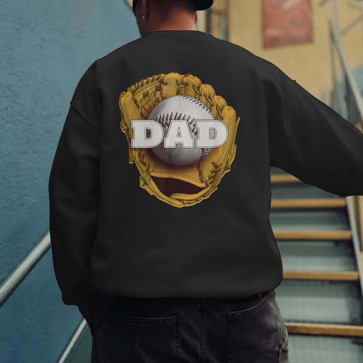 Baseball Sports Baseball Dad Men's Sweatshirt Back Print