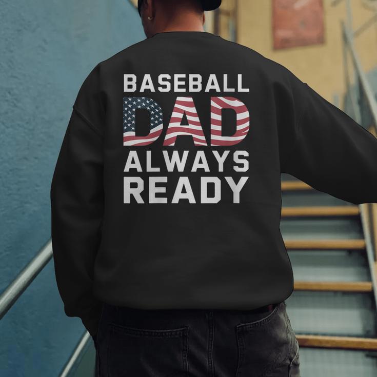 Homerun Baseball Dad Baseball Lovers Father Fathers Day Men's Sweatshirt Back Print