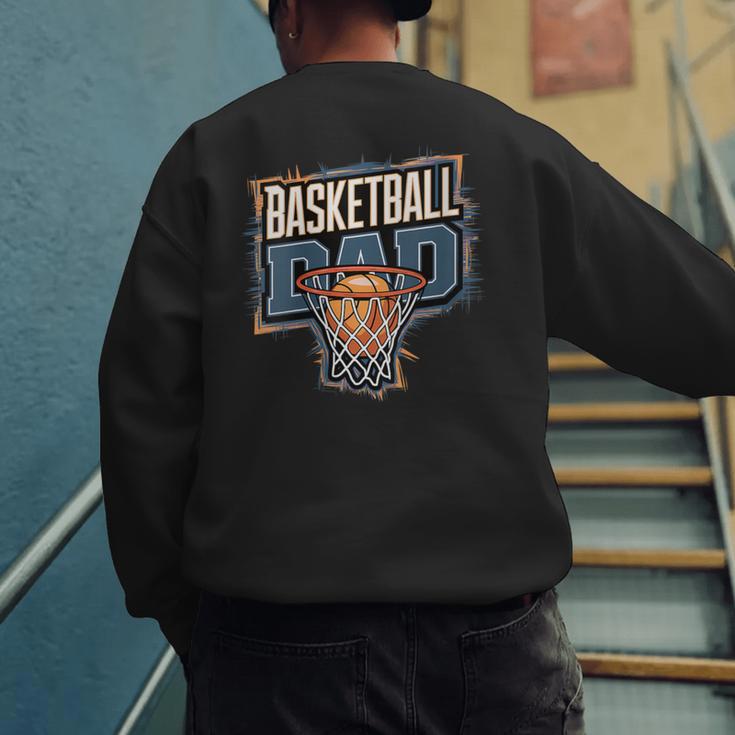 Proud Baseball Dad Game Day Sports-Loving Coach Fathers Men's Sweatshirt Back Print