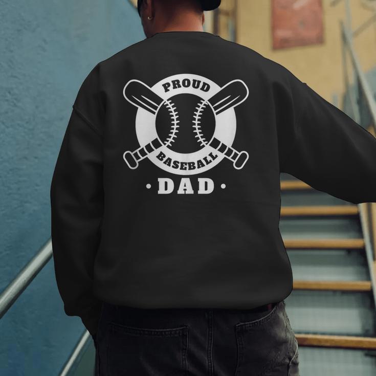 Proud Baseball Dad Baseball Dad Men's Sweatshirt Back Print