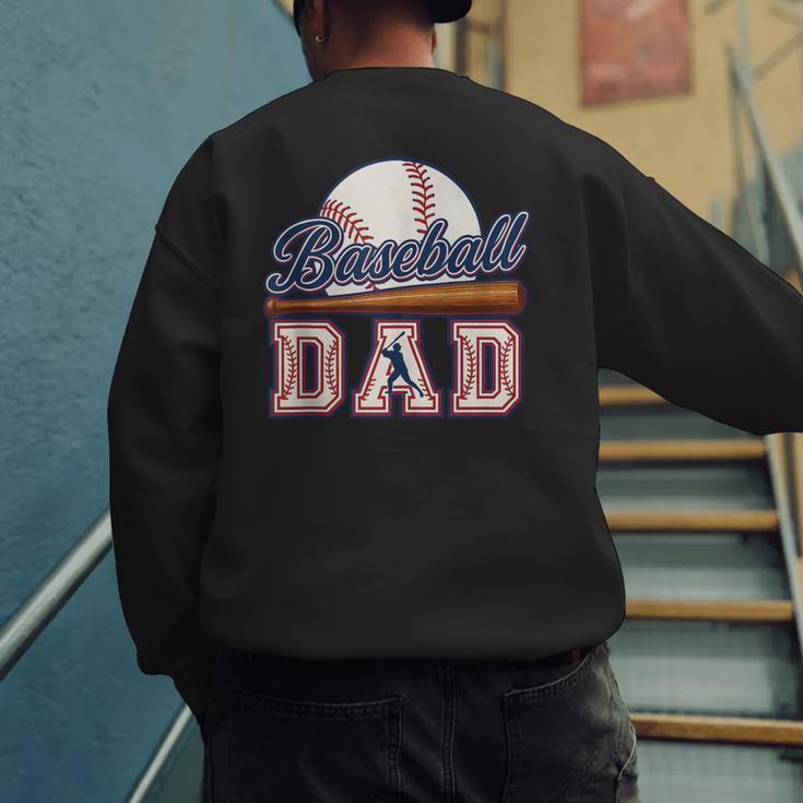 Retro Baseball Dad Father's Day Men's Sweatshirt Back Print Retro Baseball Dad Father's Day Men's Sweatshirt Back Print
