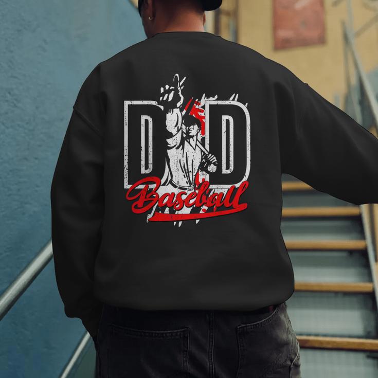 Vintage Baseball Dad Daddy Father's Day Clothing Men's Sweatshirt Back Print Vintage Baseball Dad Daddy Father's Day Clothing Men's Sweatshirt Back Print