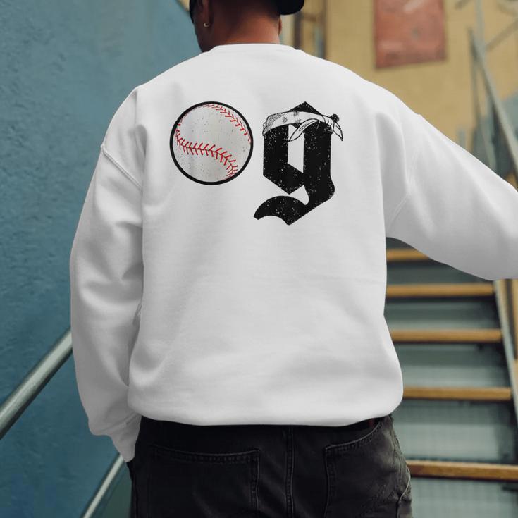 Baseball Dad Coach Old Head OG Old School Baller White Men's Sweatshirt Back Print Baseball Dad Coach Old Head OG Old School Baller White Men's Sweatshirt Back Print
