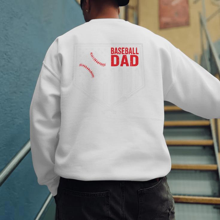 Baseball Dad Men USA American Flag Fathers Day 4th Of July Premium Men's Sweatshirt Back Print Baseball Dad Men USA American Flag Fathers Day 4th Of July Premium Men's Sweatshirt Back Print