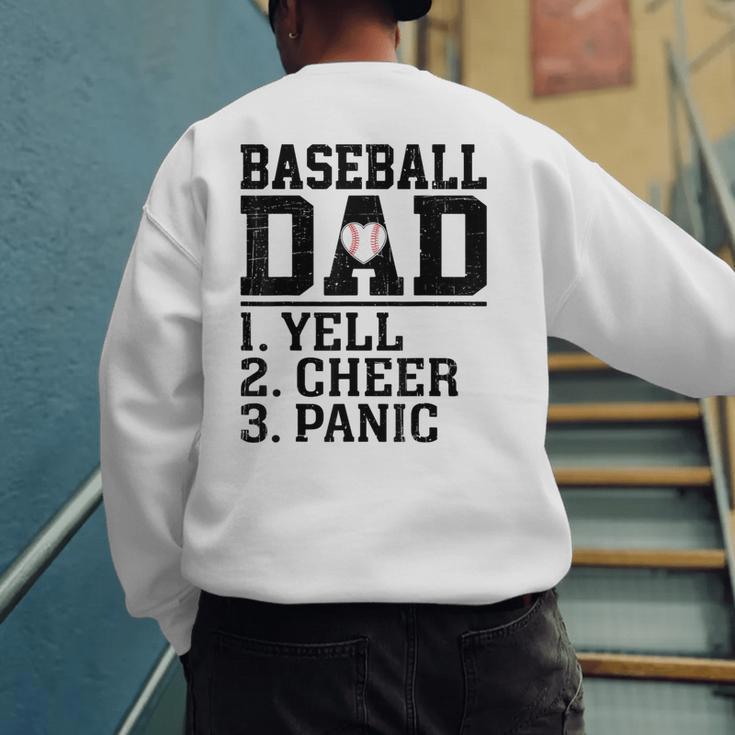 Baseball Dad Parent Of Player Family Sports Fan Lover Men's Sweatshirt Back Print Baseball Dad Parent Of Player Family Sports Fan Lover Men's Sweatshirt Back Print