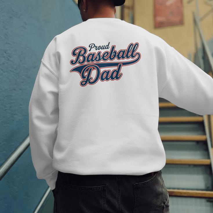 Baseball Dad Graphic Premium Tri-Blend Men's Sweatshirt Back Print
