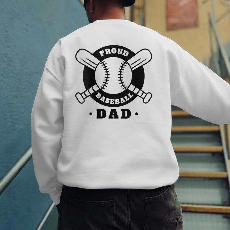 Baseball Dad Proud Baseball Dad Men's Sweatshirt Back Print