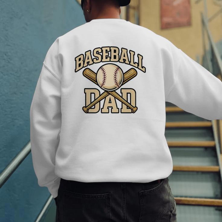 Baseball Dad Sports With Bats And Ball Graphic Premium Men's Sweatshirt Back Print Baseball Dad Sports With Bats And Ball Graphic Premium Men's Sweatshirt Back Print