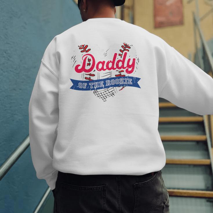 Daddy Of The Rookie Baseball Dad Retro Love Heart Birthday Premium Men's Sweatshirt Back Print Daddy Of The Rookie Baseball Dad Retro Love Heart Birthday Premium Men's Sweatshirt Back Print